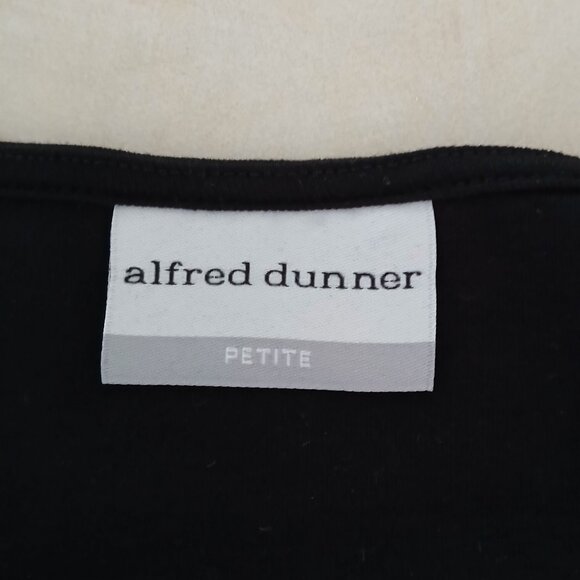 Alfred Dunner Petite Black & White Trim Top - Picture 6 of 8